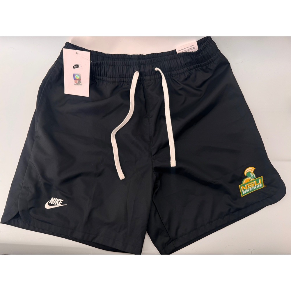 Nike Norfolk State Spartans NCAA Black woven flow Shorts Mens Size Small NWT